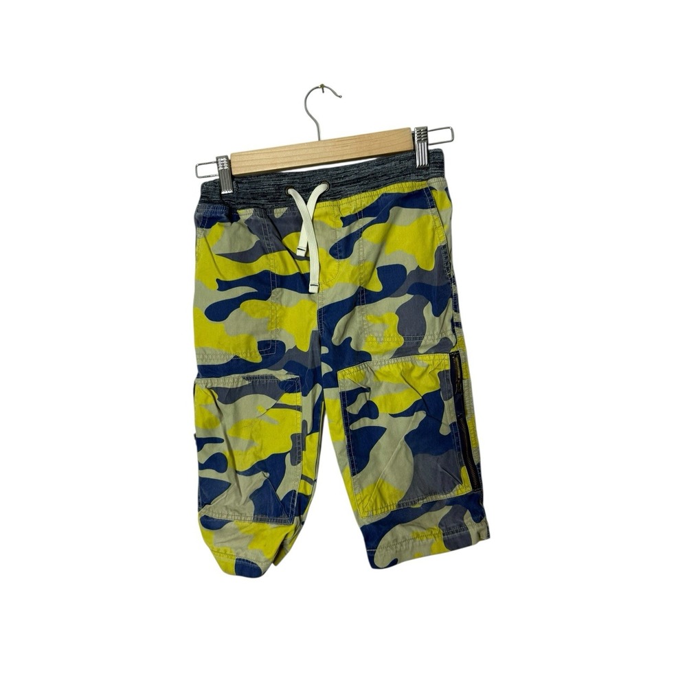 Mini‎ Boden Jersey Baggies Shorts Youth 9Y Camo Blue Cotton